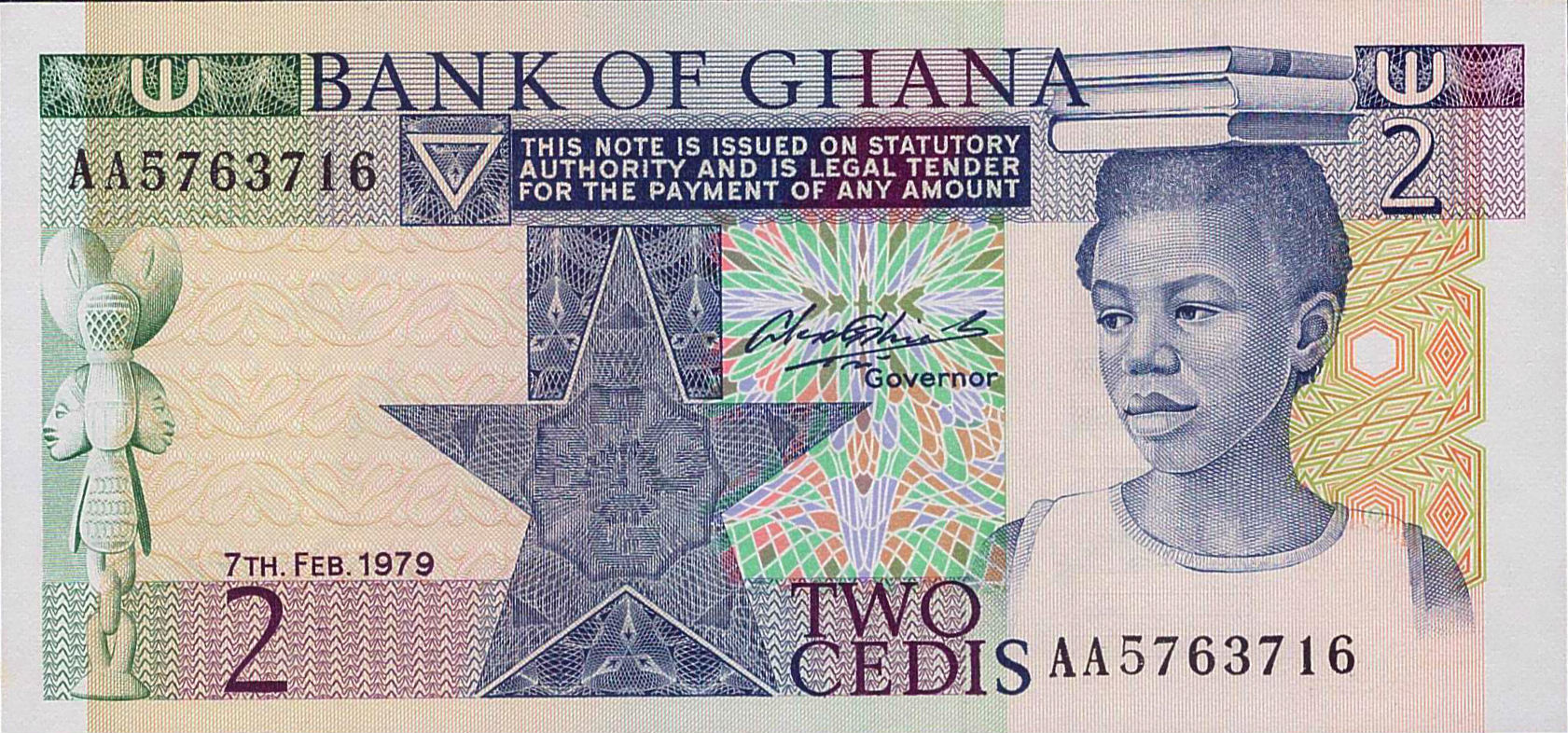 Ghana 2 1979 UNC P-18/a